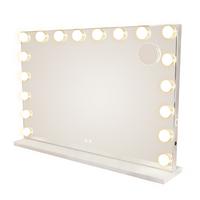 SCHMINKSPIEGEL Yveth 80/14/60 cm - Weiß, Glas/Metall (14/60/80cm) - ZMH