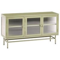 SIDEBOARD mit Glastüren Metall 115 cm Grün Devon - Grün, Metall (115/64/35cm) - Beliani