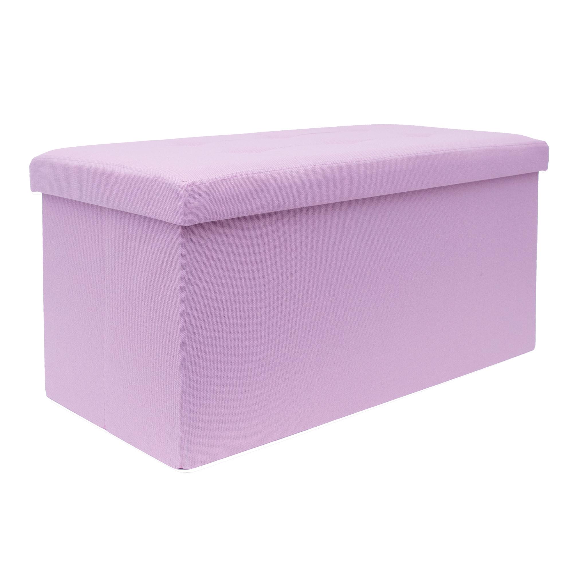 SITZTRUHE Faltbar 76/38/38 cm (Rosa) - Rosa, Textil (38/38/76cm) - Intirilife