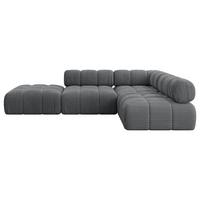 ECKSOFA modulares Sofa Favio-L1 - 285x190x70 cm Dunkelgrau Cord - Dunkelgrau, Holzwerkstoff/Textil (285/190cm) - ALTDECOR