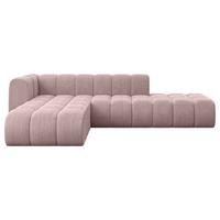 ECKSOFA modulares Sofa Zuvon-L1 - 296x177x70 cm Rosa - Rosa, Holzwerkstoff/Textil (296/177cm) - ALTDECOR