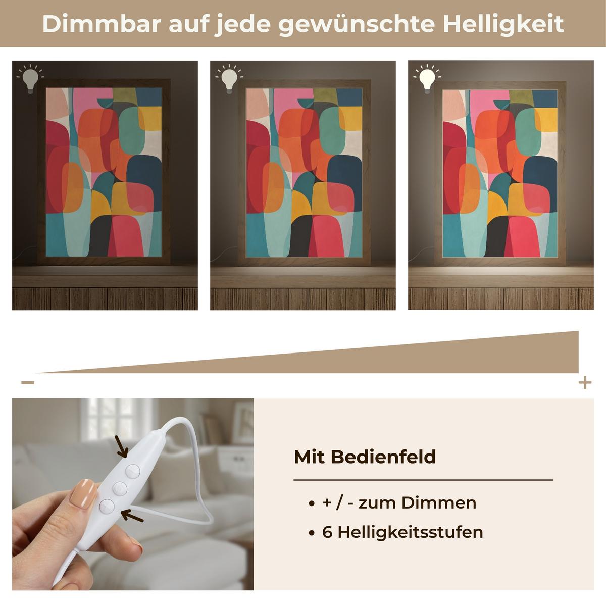 WANDLEUCHTE Formen - Bunt - Abstrakt - Flugzeuge 20x30 cm - Multicolor, Holzwerkstoff (20/30/8cm) - OnlyWow