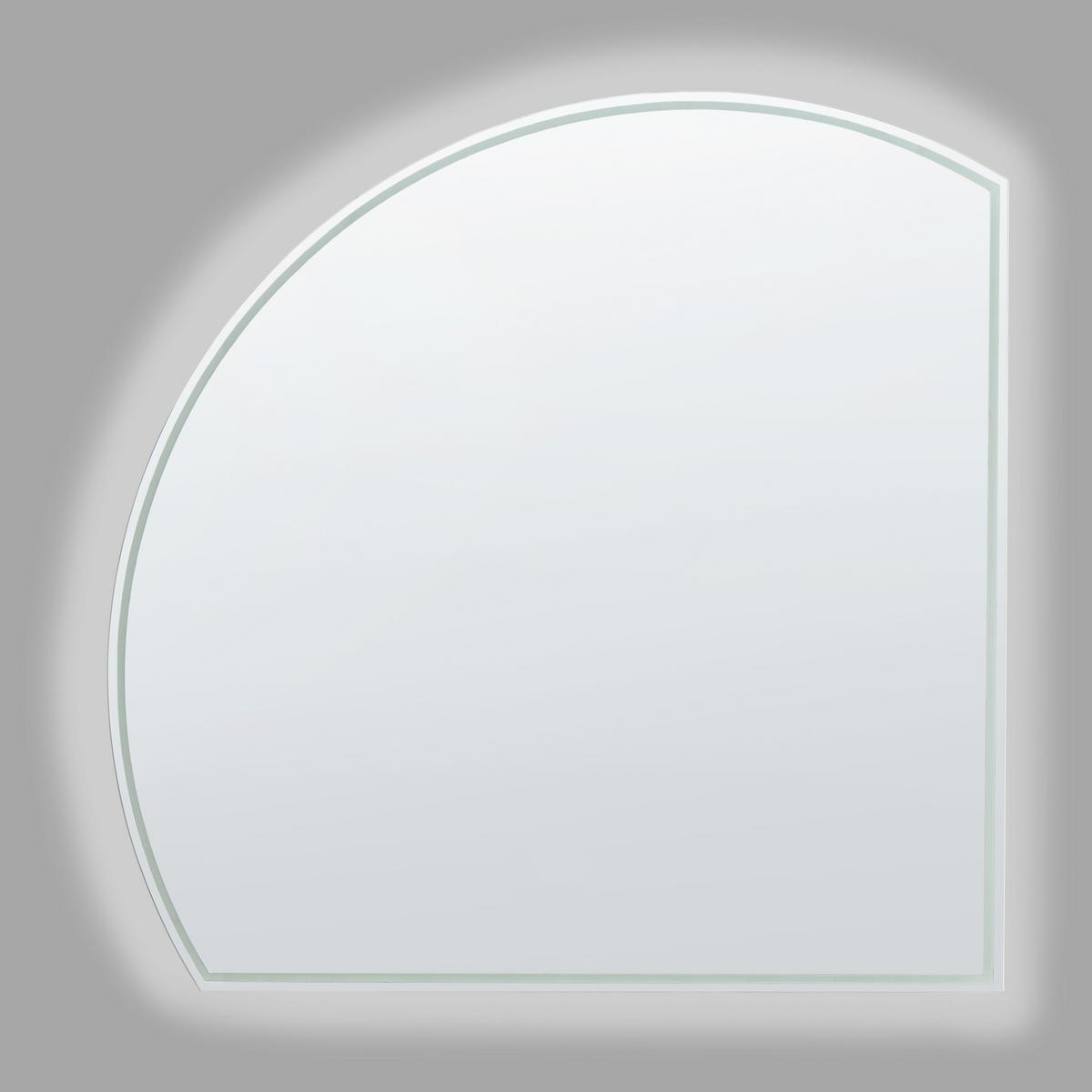 LED-BADEZIMMER-SPIEGEL 100/100 cm Silber Ozenay - Silberfarben, Glas (100/100/2cm) - Beliani