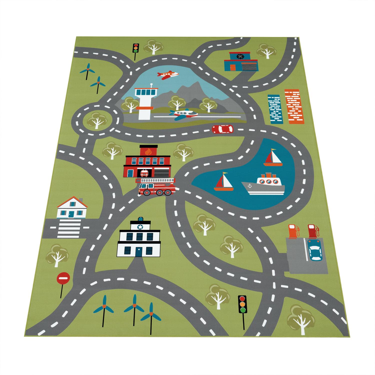 KINDERTEPPICH Waschbar, mit Struktur, Grün, 100 x 200 cm - Grün, Textil (200/100cm) - KADIMA DESIGN