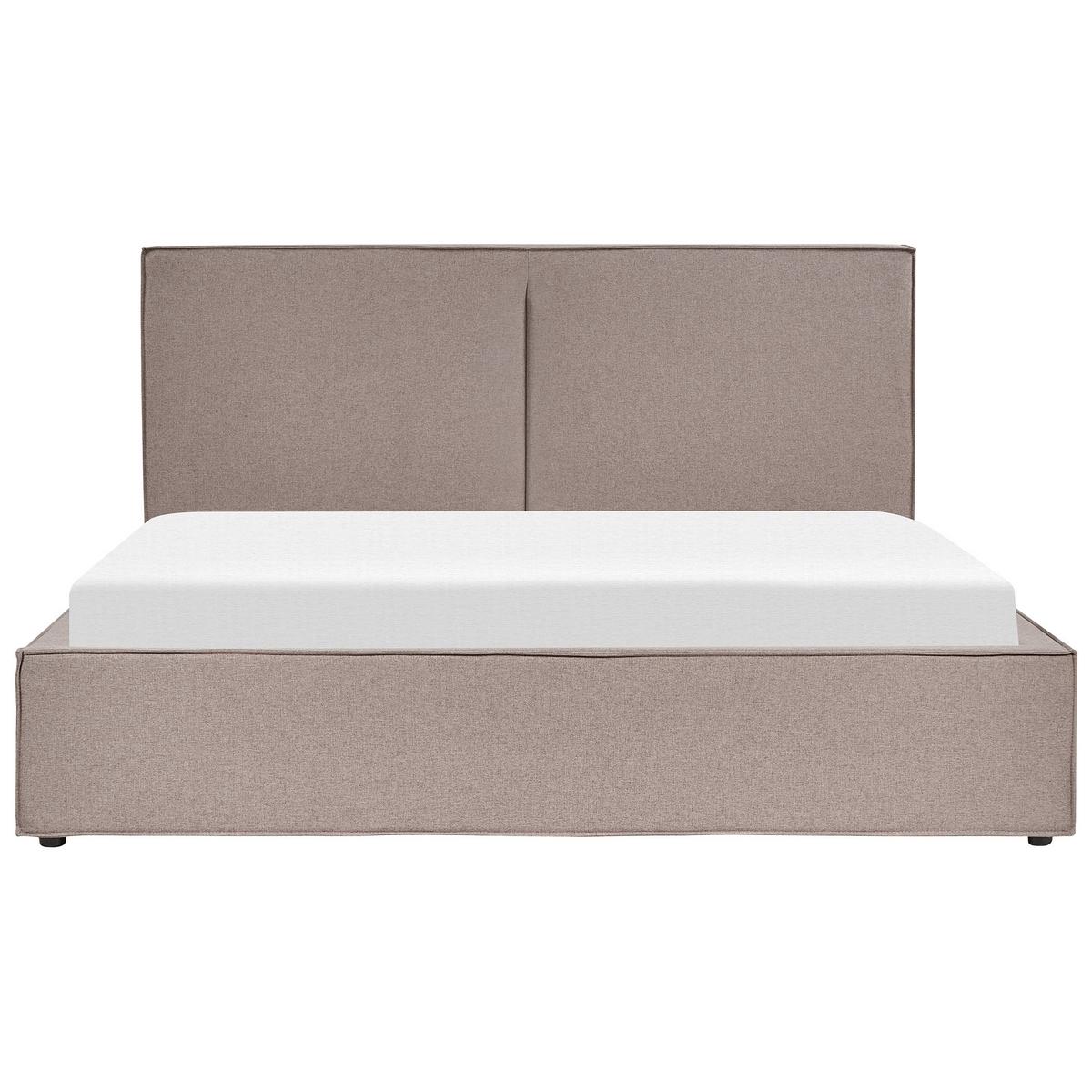 POLSTERBETT 180/200cm Taupe Moissac - Taupe, Textil (180/200cm) - Beliani