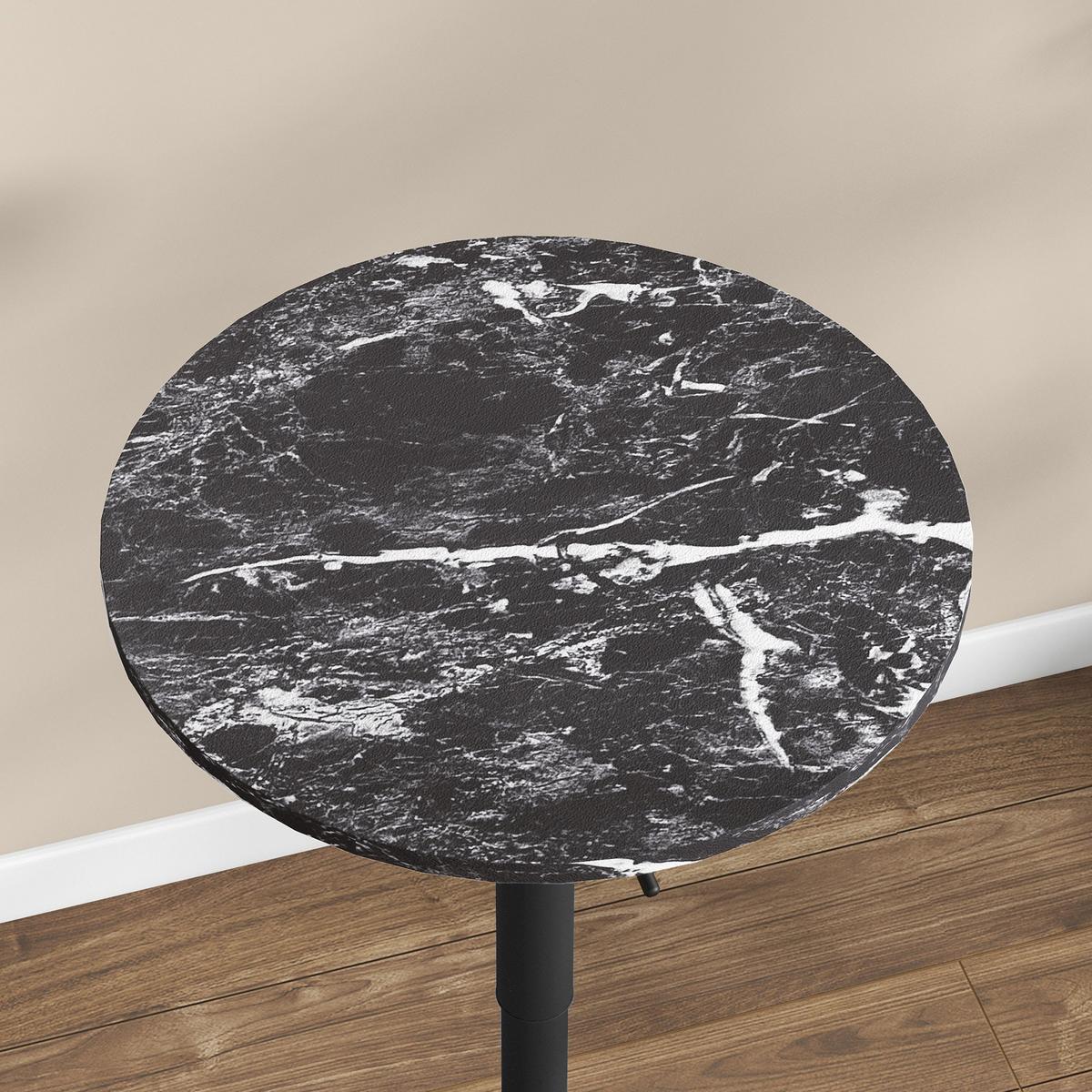 BARTISCH Stehtisch Runder Esstisch für 2 Personen, Schwarz, Ø60 x 68-93,5cm - Schwarz, Holzwerkstoff (60/60/93.5cm) - HOMCOM