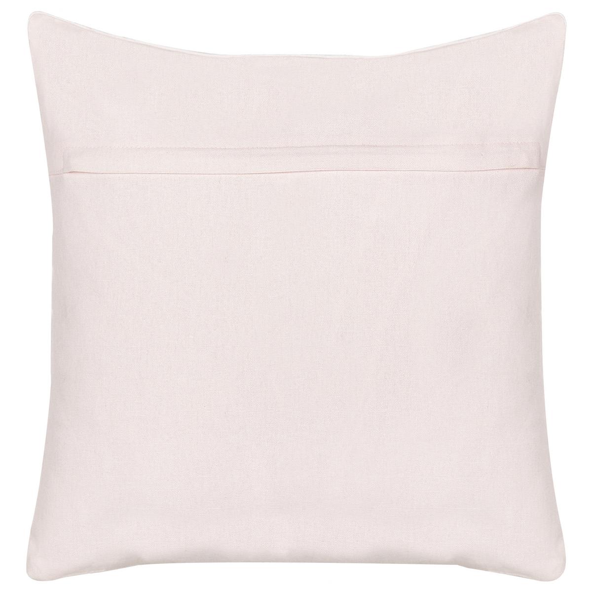 DEKOKISSEN Weiß 45/45 cm Exacum - Rot/Weiß, Textil (45/45/12cm) - Beliani