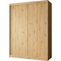 SCHWEBETÜRENSCHRANK Mario 160/216/61 eiche Artisan - Eiche Artisan, Holzwerkstoff (160/216/61cm) - Beautysofa