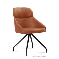 ESSZIMMERSTUHL (8er-Set) Dionne 52x82x63 Schwarz/Cognac - Cognac/Schwarz, Kunststoff (63/82/52cm) - 58aufmkessel