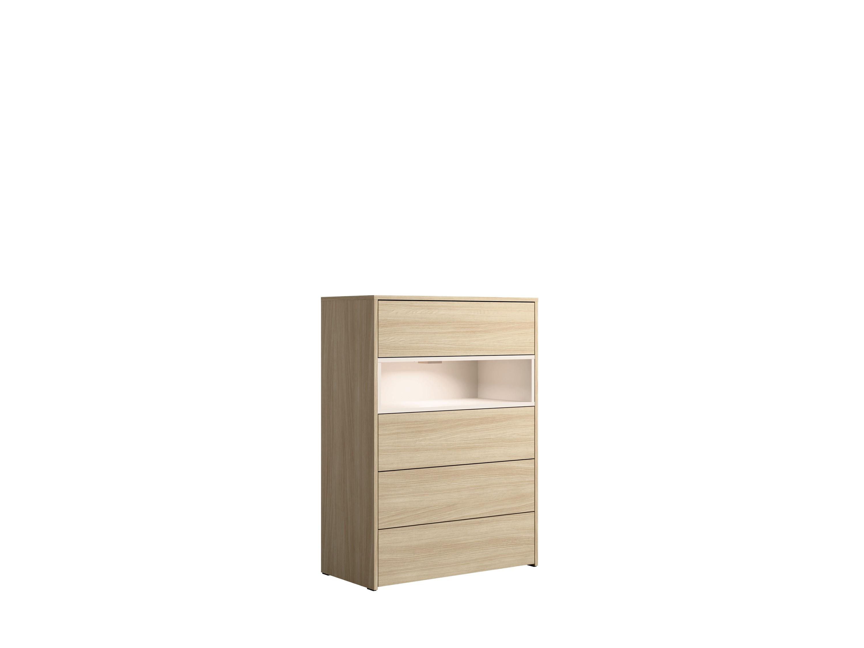 KOMMODE Barista Oak, Wüstensand 80/111/42 - Eiche Bianco, Holzwerkstoff (80/111/42cm) - RAUMHIRSCH FURNITURE