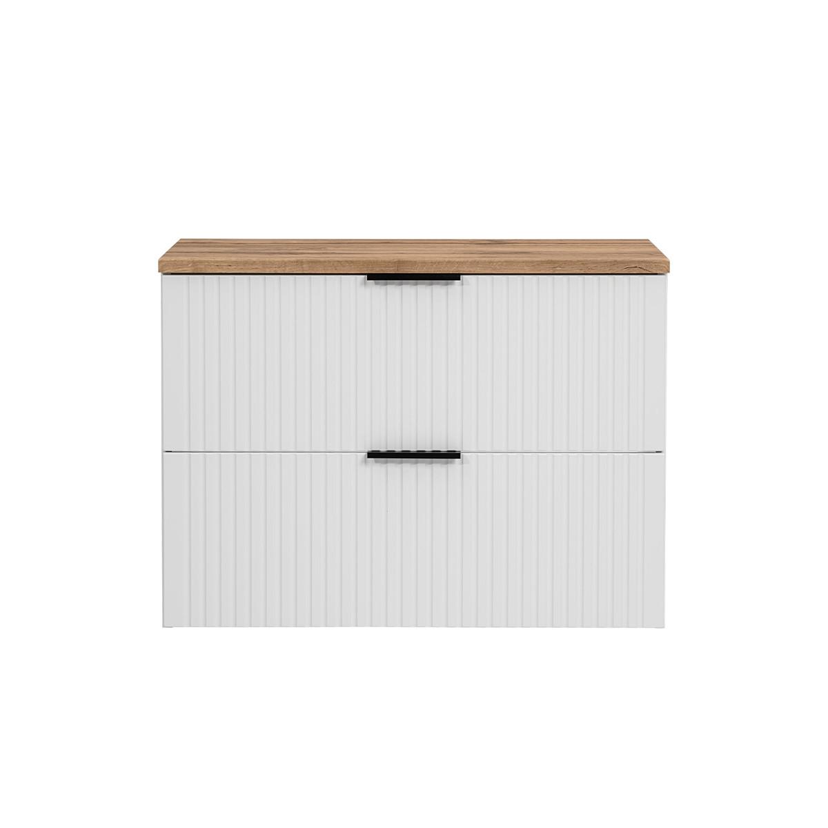 WASCHTISCHUNTERSCHRANK 80.6cm Adriel Weiß - Weiß, Holzwerkstoff (80.6/59/46cm) - Petits-meubles