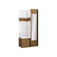 GARDEROBEN-SET Orion XXV - Eiche Artisan/Weiß, Holzwerkstoff/Kunststoff (82/186/46cm) - MIRJAN24