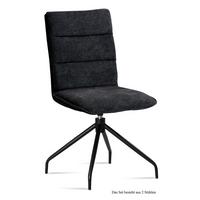 ESSZIMMERSTUHL drehbar (2er-Set) Donata 47x92x60 Schwarz/Anthrazit - Anthrazit/Schwarz, Kunststoff (60/92/47cm) - 58aufmkessel