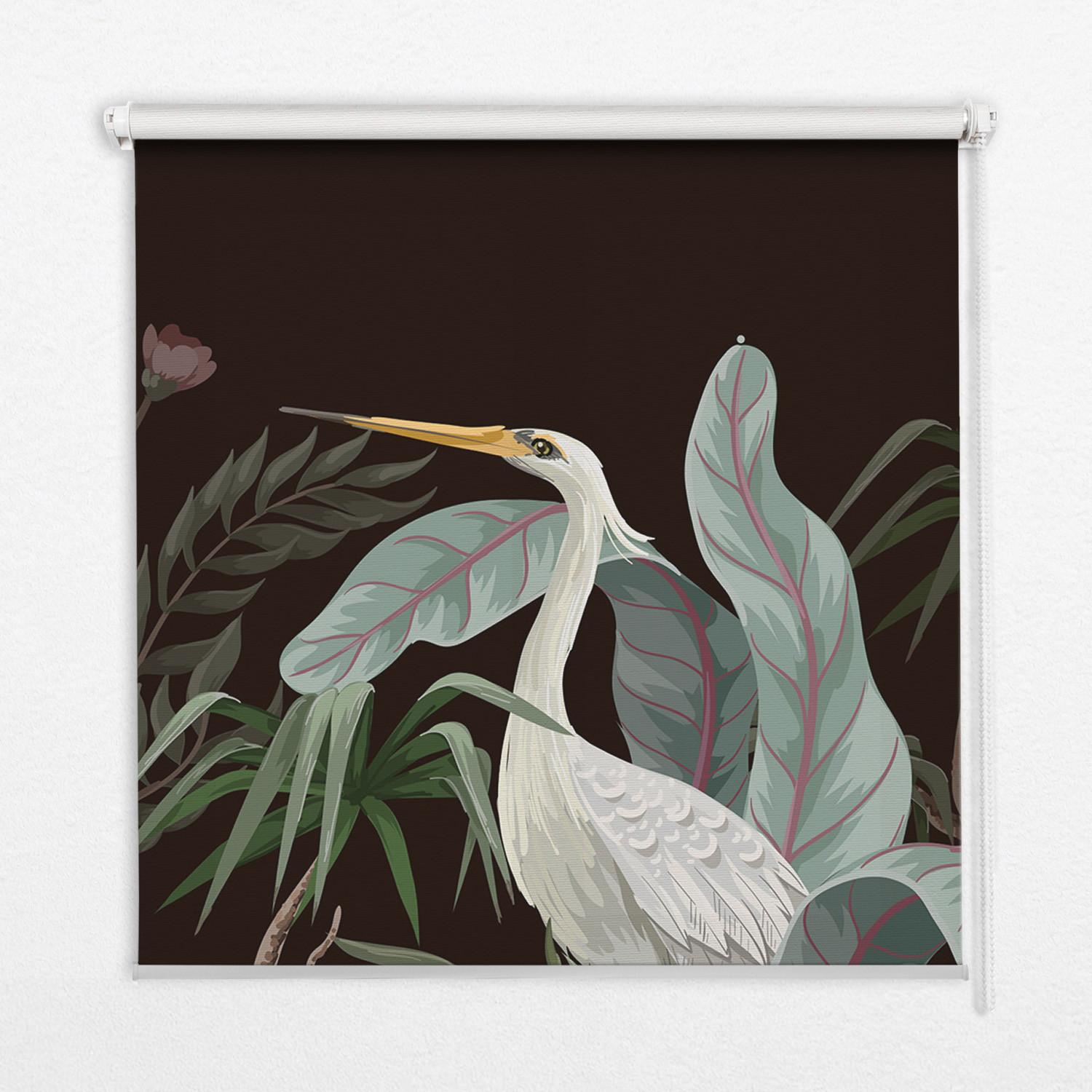 INNENROLLO - Fensterrollo - Rollo - 60x40 cm - Vögel im Laub - Schwarz, Kunststoff (60/140/0.5cm) - TULUP