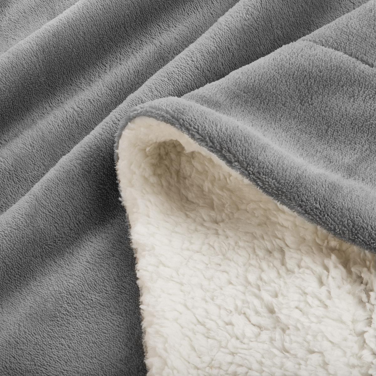 DECKE Alina 220/240 cm Hellgrau/Weiß - Hellgrau, Textil (220/240cm) - Beautissu 