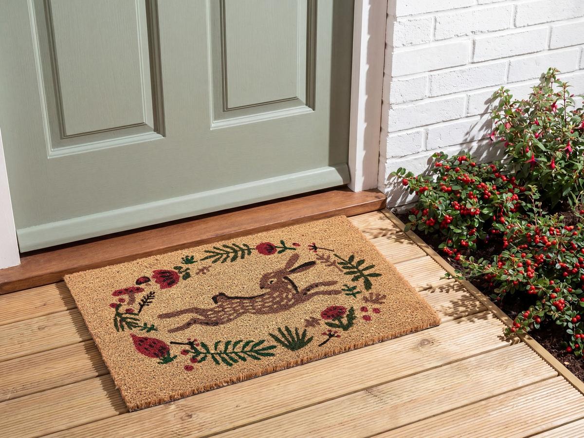 FUSSMATTE Naturfarben 40/60 cm Kokosfasern Angono - Beige, Textil (40/60cm) - Beliani