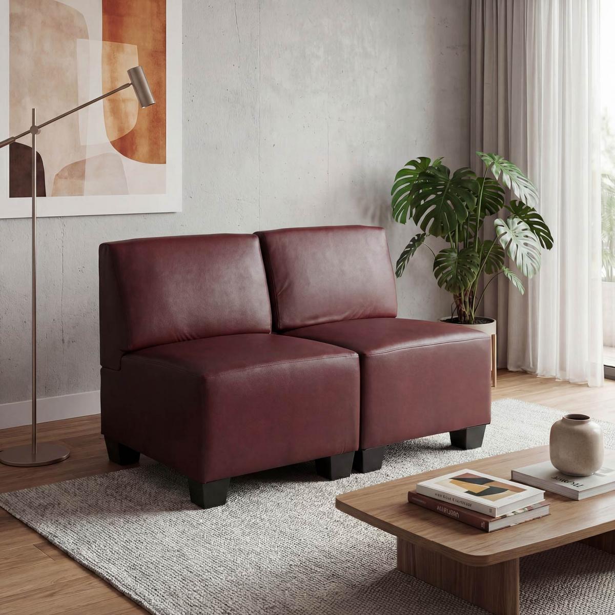 2-SITZER Rotbraun - Rotbraun, Textil (114/76/72cm) - MCW