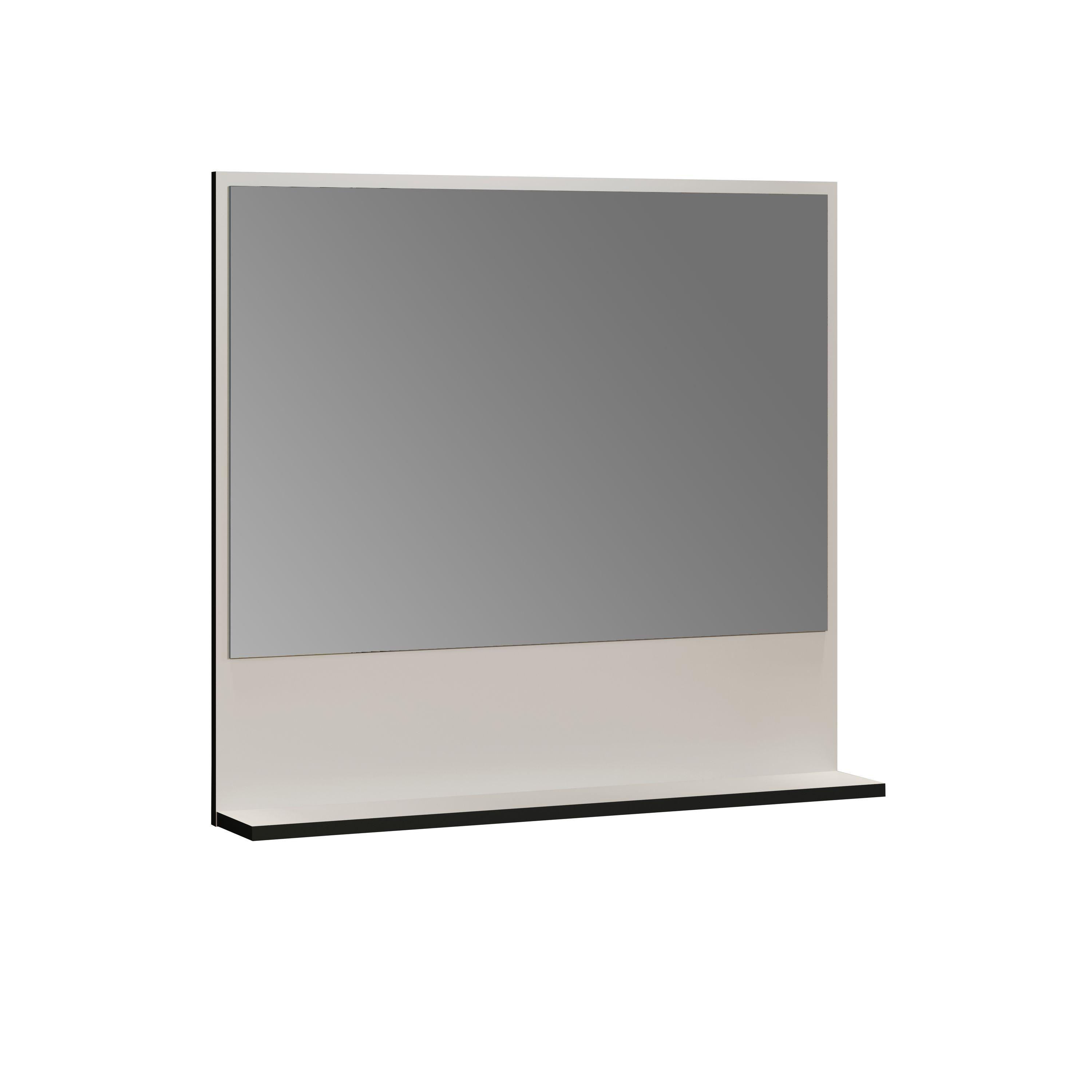 WANDSPIEGEL PureBliss Hellgrau - Hellgrau, Holzwerkstoff (80/74/14cm) - Trendteam