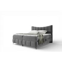 BOXBETT Charles In Freya - Anthrazit, Holzwerkstoff/Textil (160/200cm) - Fun Möbel
