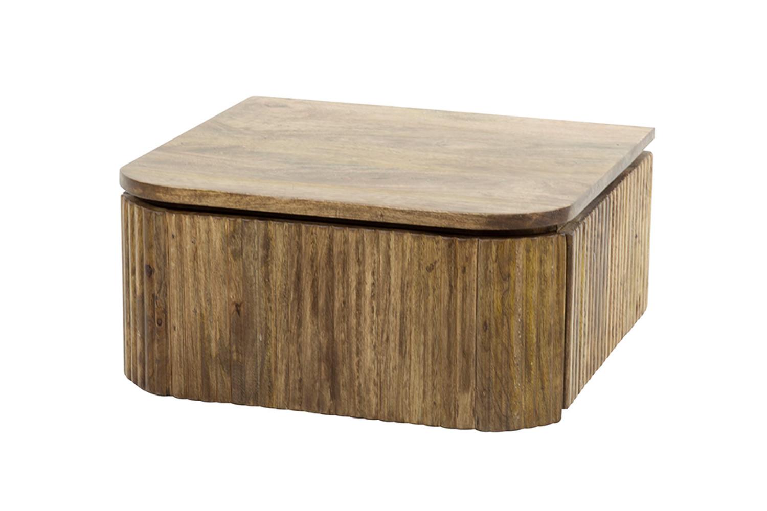 NACHTTISCH HEVE Holz Mango - Zwetschgeholzfarben, Holz (45/21/40cm) - KAWOLA