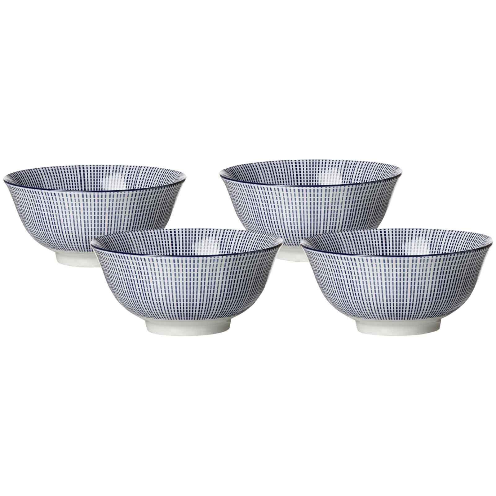 MÜSLISCHALEN Royal Makoto weiß-blau ø 15,5 cm 4er Set - Blau/Weiß, Keramik (15.5cm) - Ritzenhoff Breker
