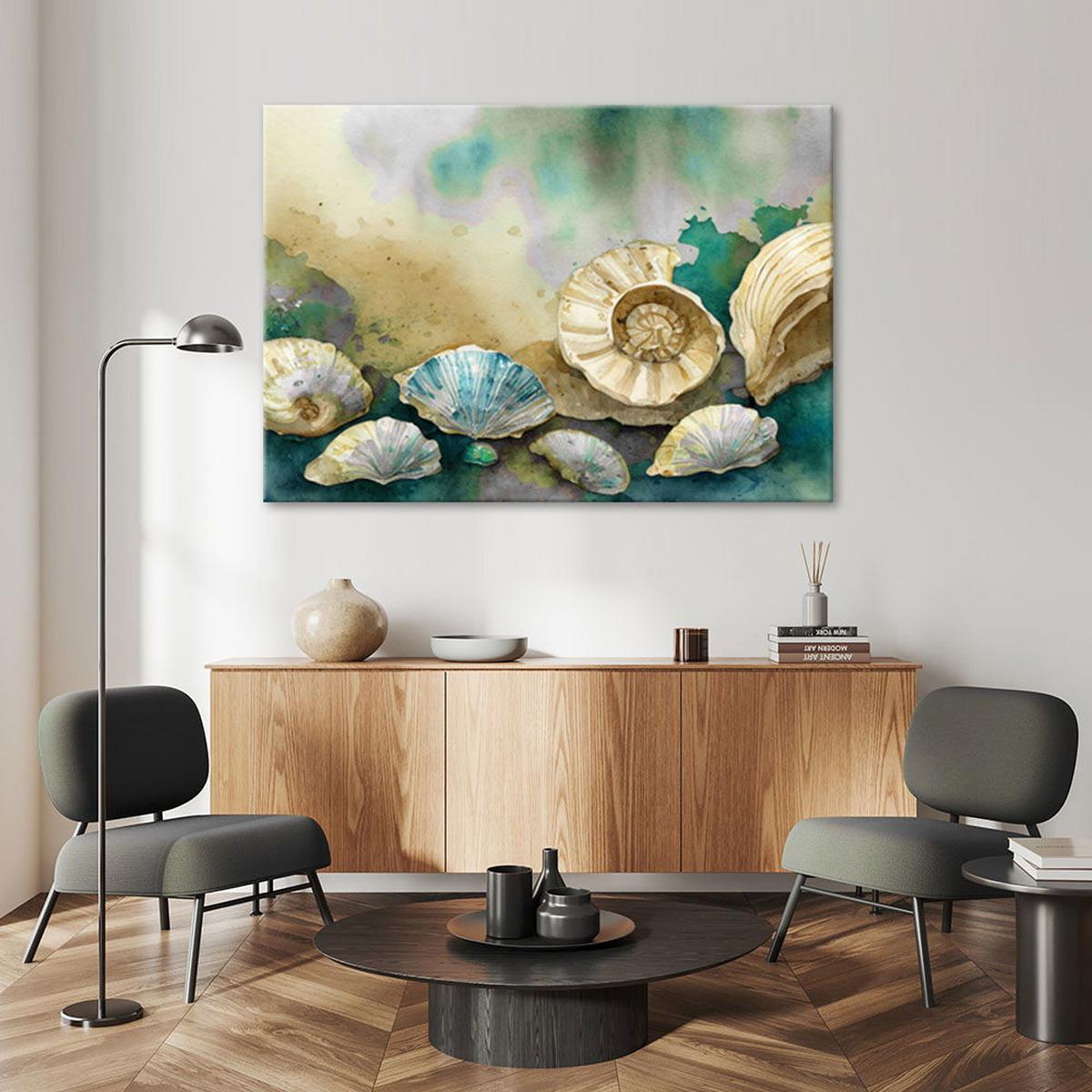 KUNSTDRUCK Grün 100/70 cm - Grün, Textil (100/70cm) - KUNSTLOFT