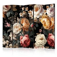 PARAVENT 5-tlg 225x172 cm Pfingstrosen im Retro - Multicolor, Holz/Textil (225/172/3cm) - Muralo