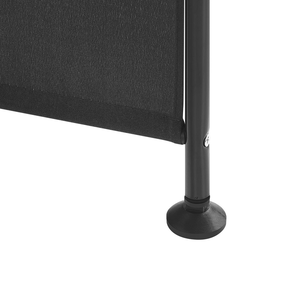 RAUMTEILER 5-teilig Schwarz 270/170 cm Narni - Schwarz, Textil (267/170/2cm) - Beliani