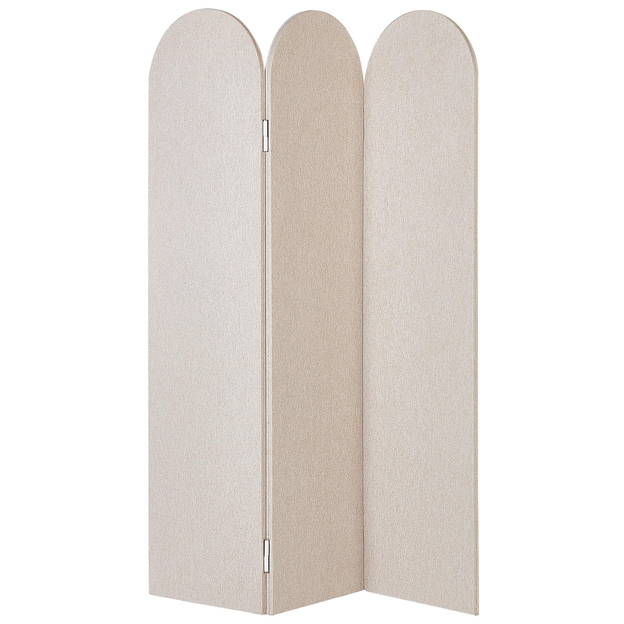AKUSTIK-RAUMTEILER Beige Slimmy - Beige, Kunststoff (120/160/2cm) - Beliani