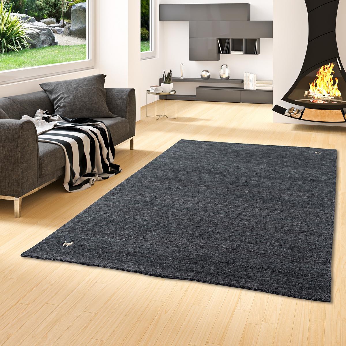 NATUR TEPPICH INDO NEPAL GABBEH SHIVA - Anthrazit, Textil (200/290cm) - Pergamon