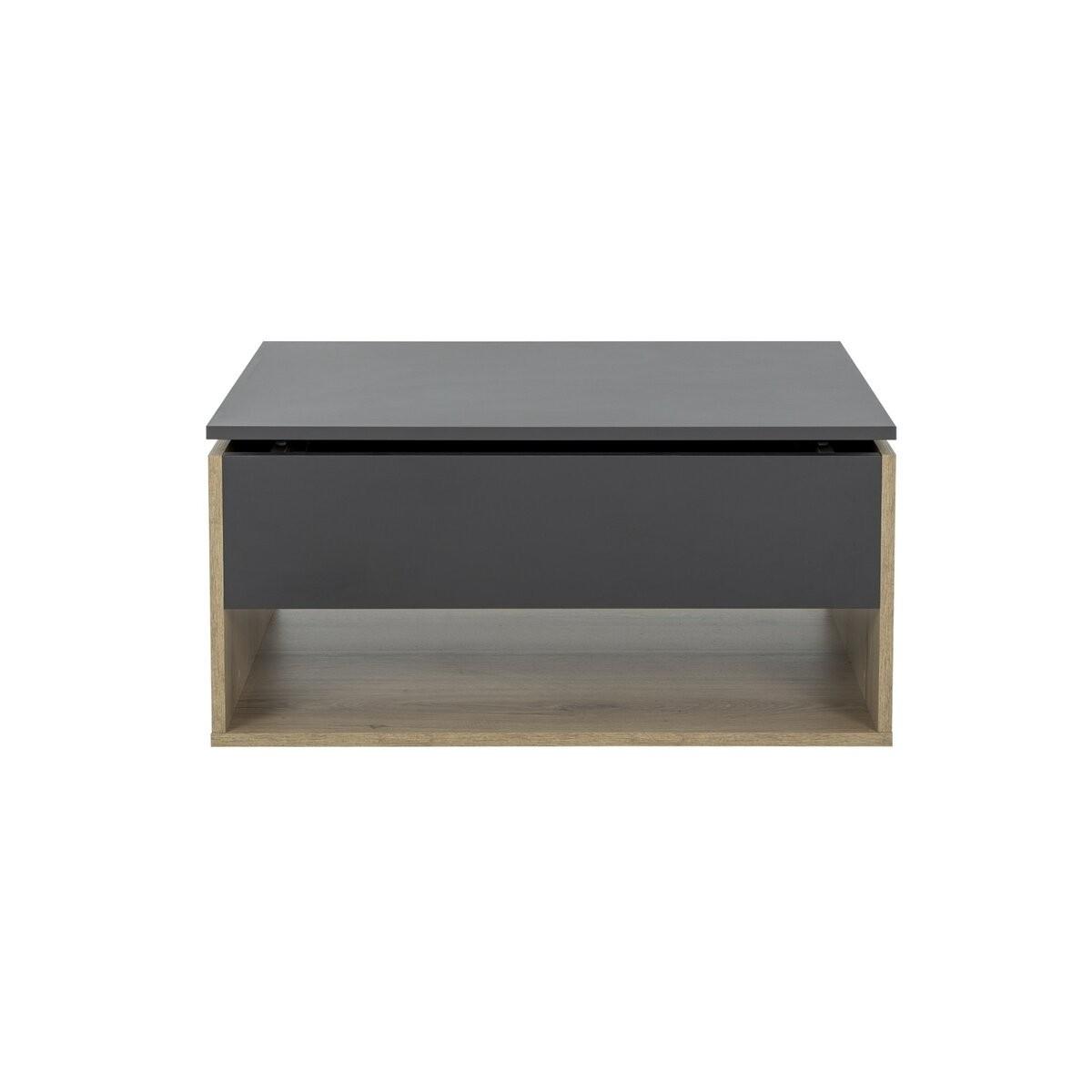 COUCHTISCH H44 cm - URBAN - Eschefarben, Holzwerkstoff (98/60/44cm) - Calicosy