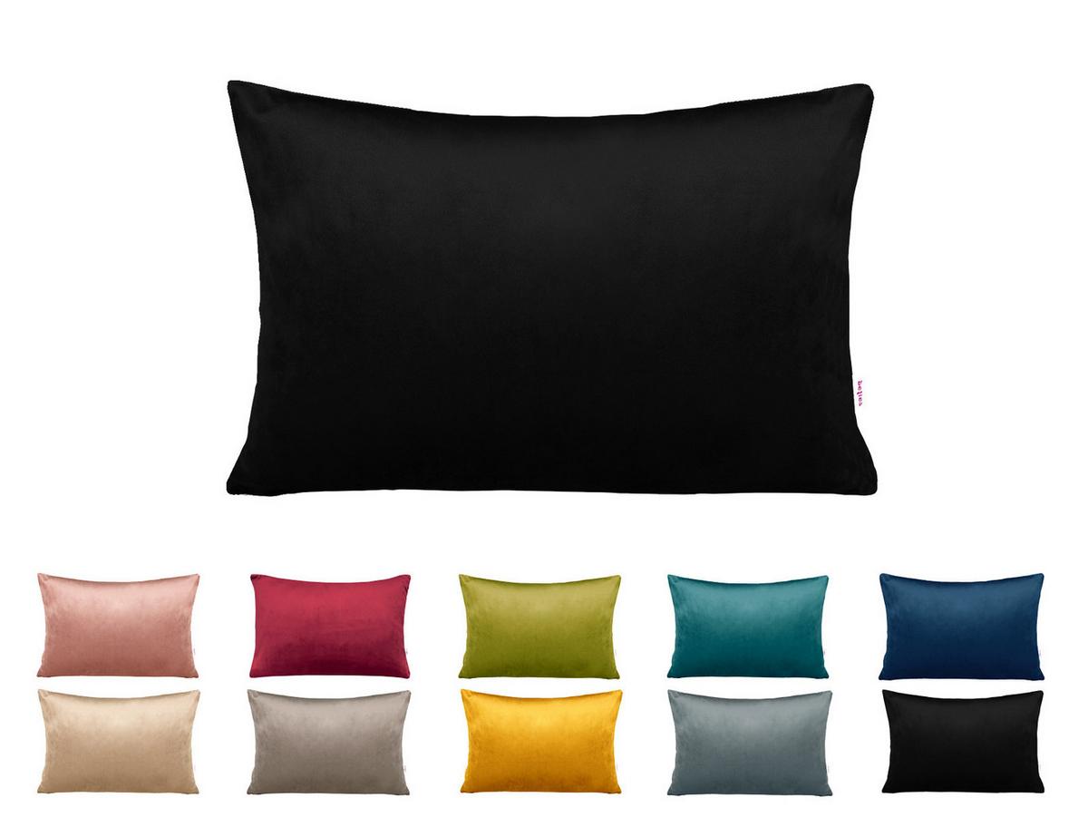 KISSENHÜLLE Samt&Sonders schwarz 25/35 cm - Schwarz, Textil (25/35cm) - beties Heimtextil