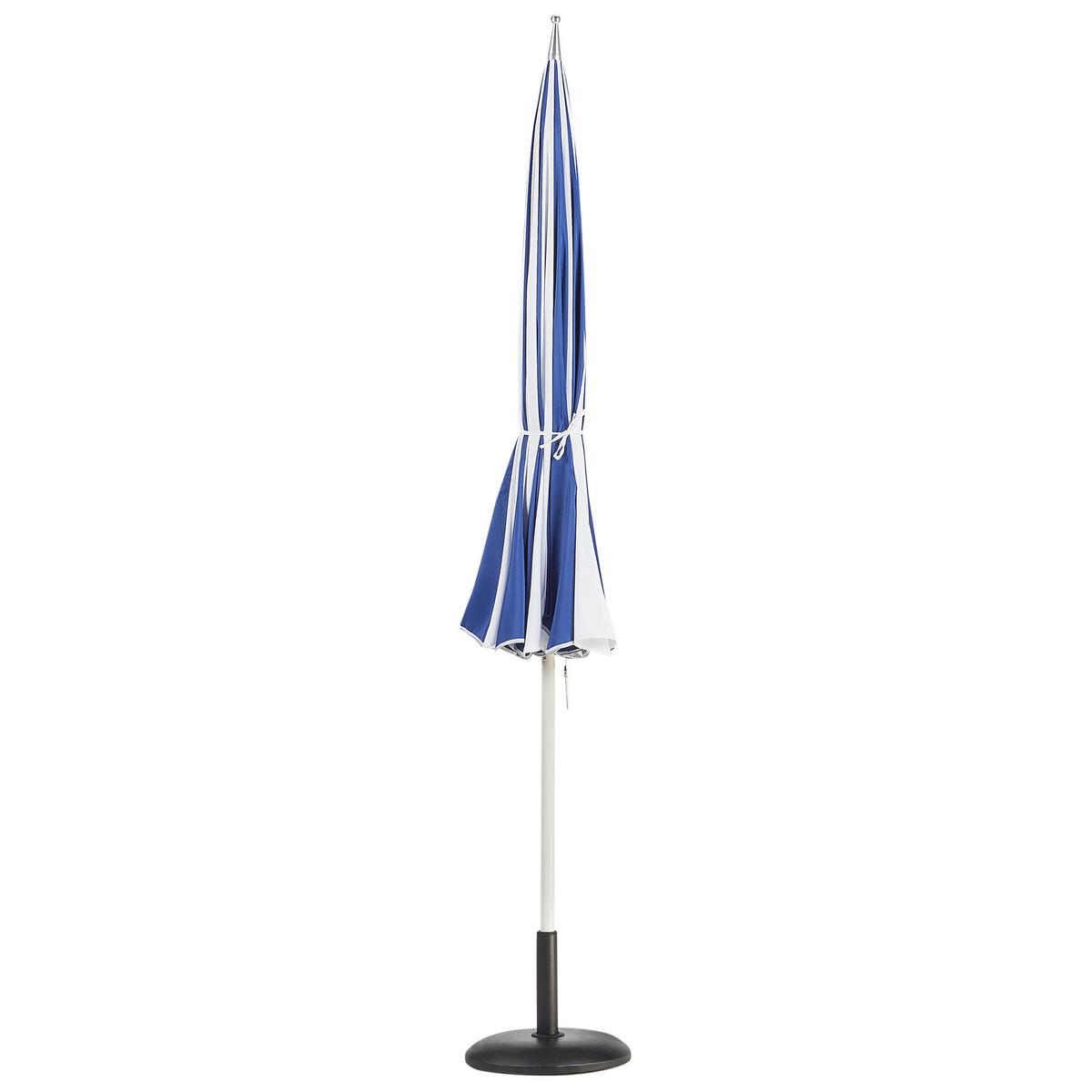 SONNENSCHIRM Blau Minoa - Blau/Weiß, Textil (245/245cm) - Beliani