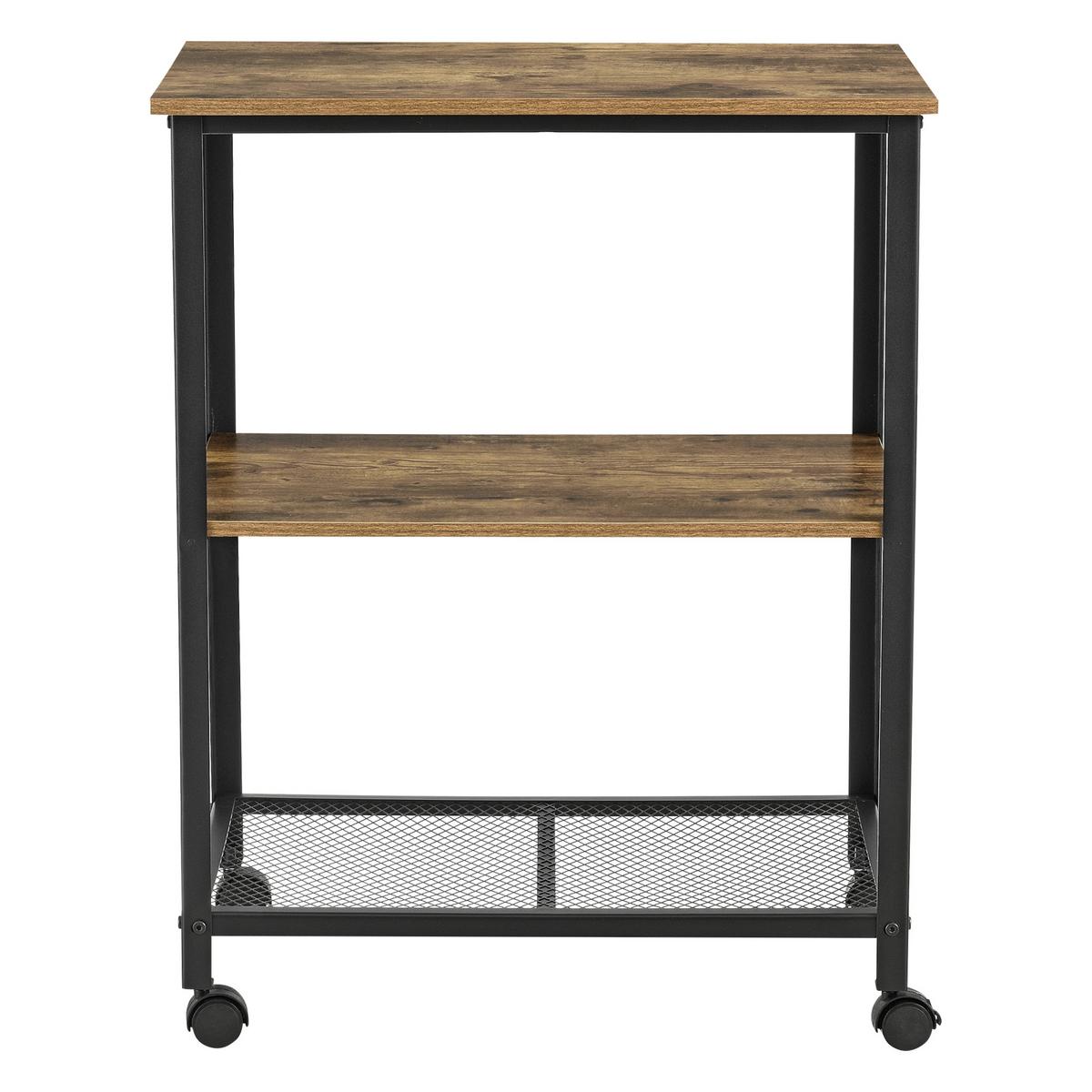 SERVIERWAGEN Freiburg - Braun, Metall (60/77/40cm) - [en.casa]