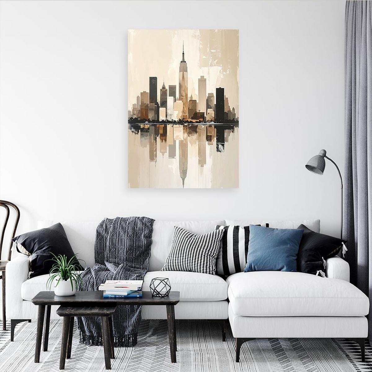 LEINWANDBILD Städte & Architektur 60x90cm - Beige, Textil (60/90cm) - Feeby