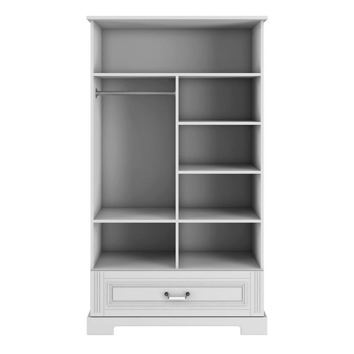 SCHRANK 2 Türen Weiß - Weiß, Holzwerkstoff (102/180/51cm) - Petits-meubles