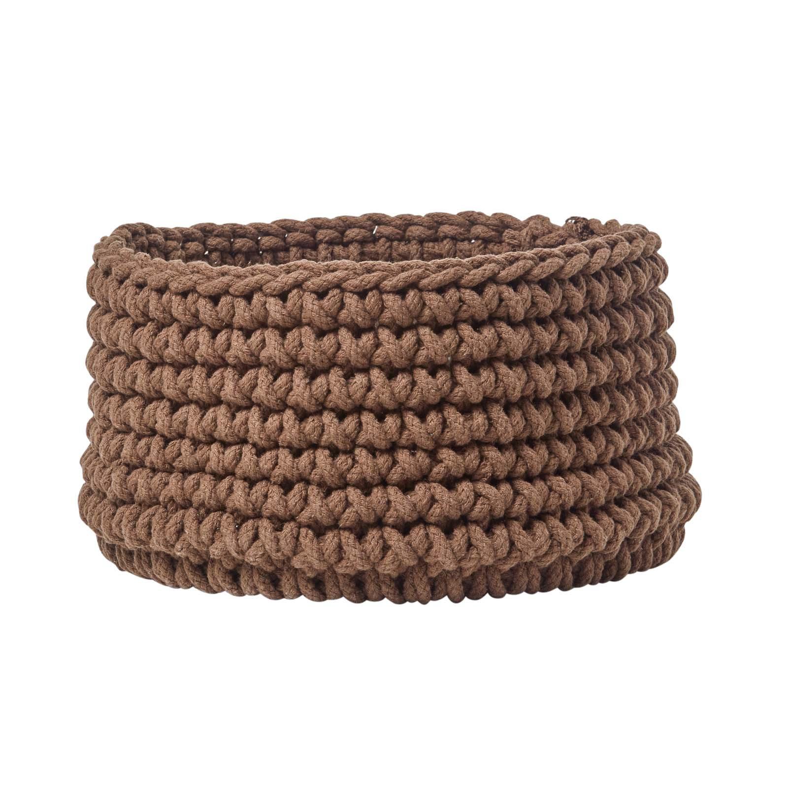 AUFBEWAHRUNGSKORB Baumwolle 37/21 cm - Braun, Textil (37/37/21cm) - Homescapes