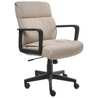BÜROSTUHL Beige Byron - Beige/Schwarz, Textil (61/93/69cm) - Beliani