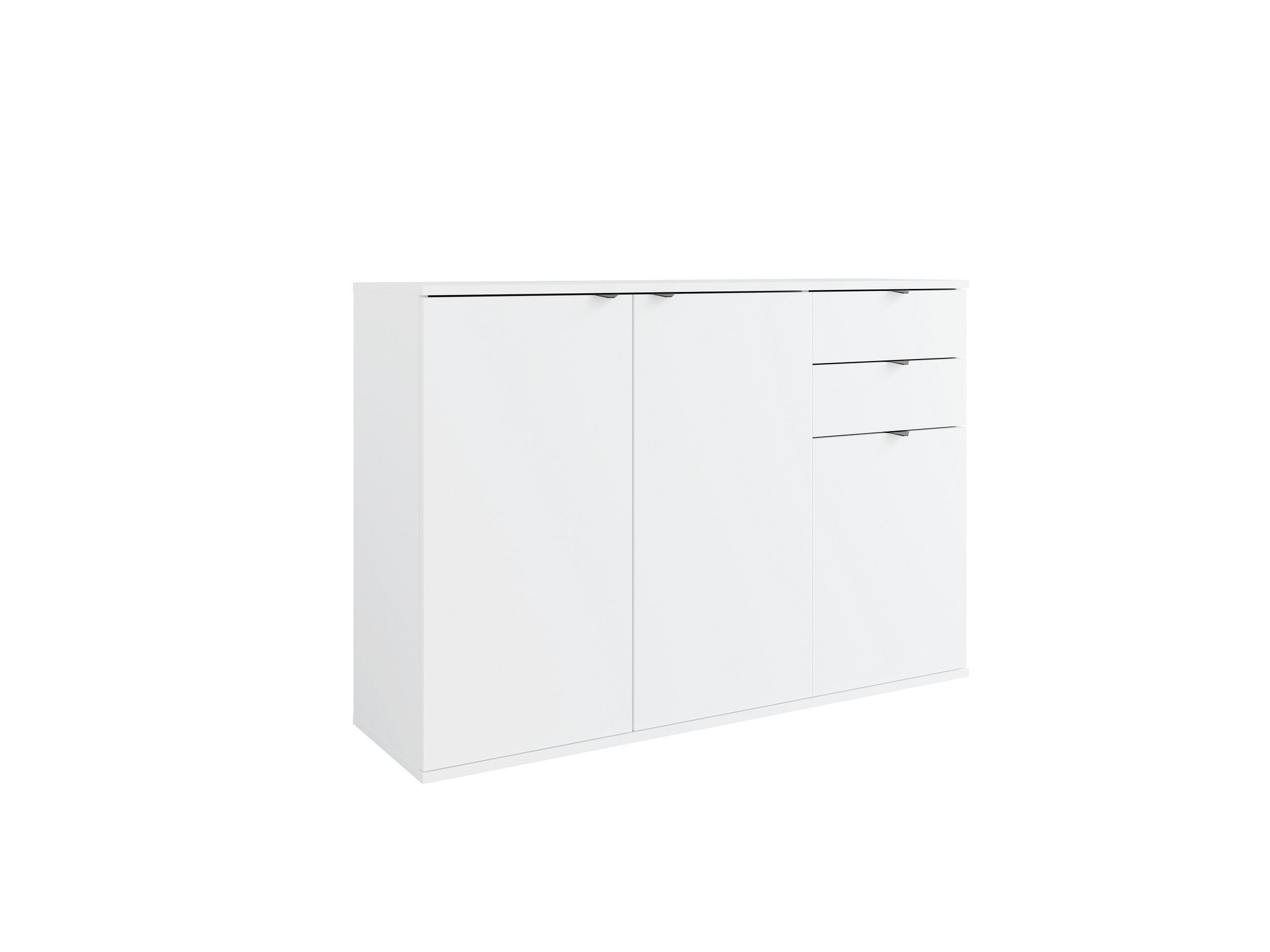 KOMMODE Weiß 120/82,5/35 - Weiß, Holzwerkstoff (120/83/35cm) - RAUMHIRSCH FURNITURE