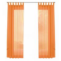 SCHLAUFENGARDINEN Voile 2er Set 245x140 cm Orange - Orange, Textil (140/245cm) - Gardinenbox.eu