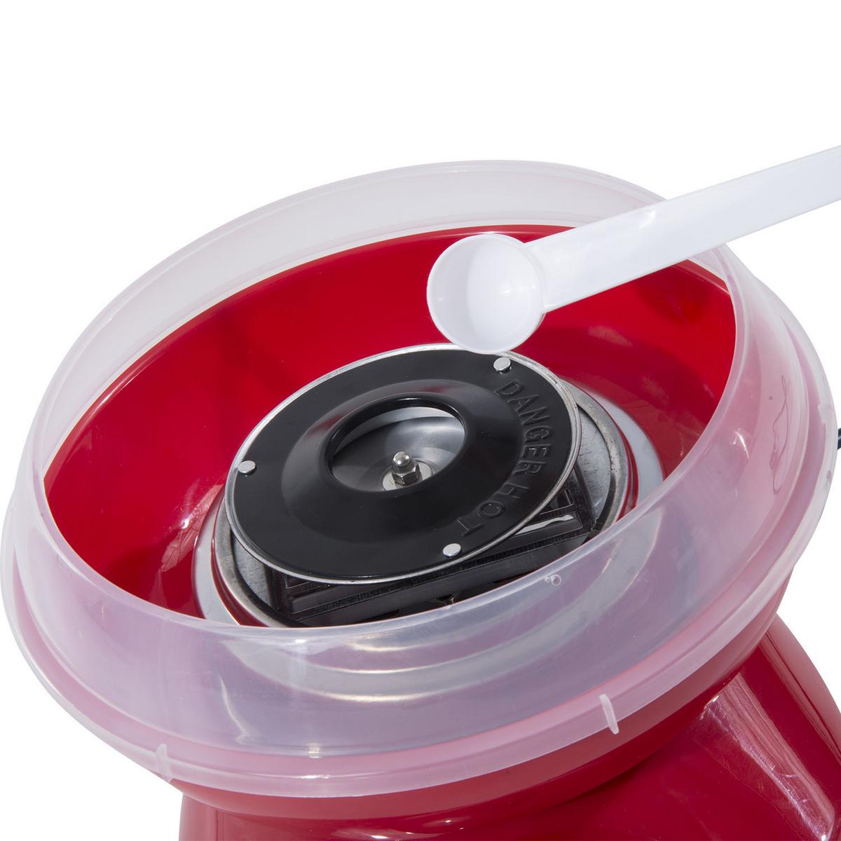 ZUCKERWATTEMASCHINE Edelstahl-und-PP Rot - Rot, Kunststoff (26/18/27cm) - HOMCOM