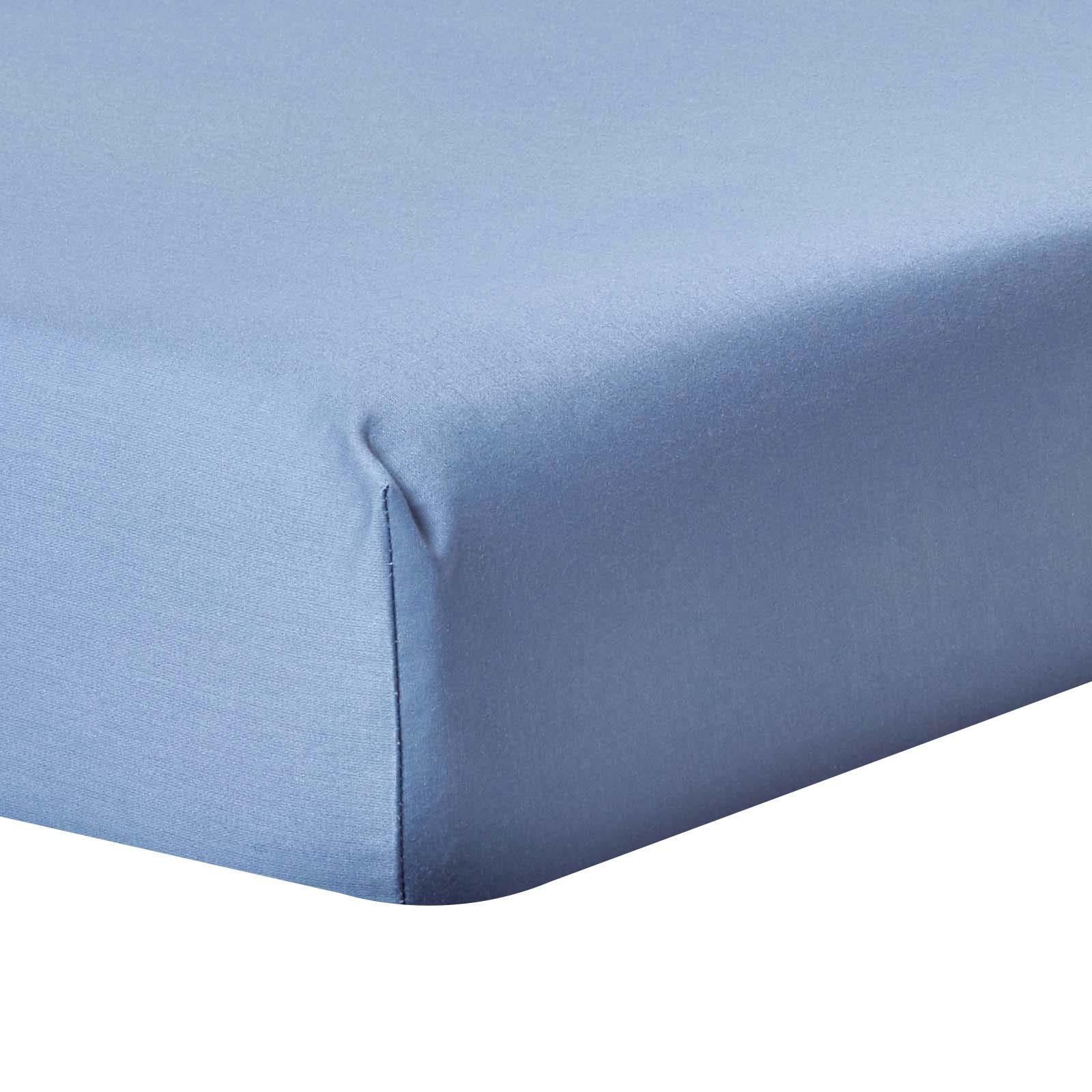 SPANNBETTLAKEN, Ägyptische Baumwolle, Fadendichte 1000 - Blau, Textil (140/190cm) - Homescapes