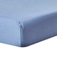 SPANNBETTLAKEN extra hoch, Ägyptische Baumwolle, Fadendichte 1000 - Blau, Textil (180/200cm) - Homescapes