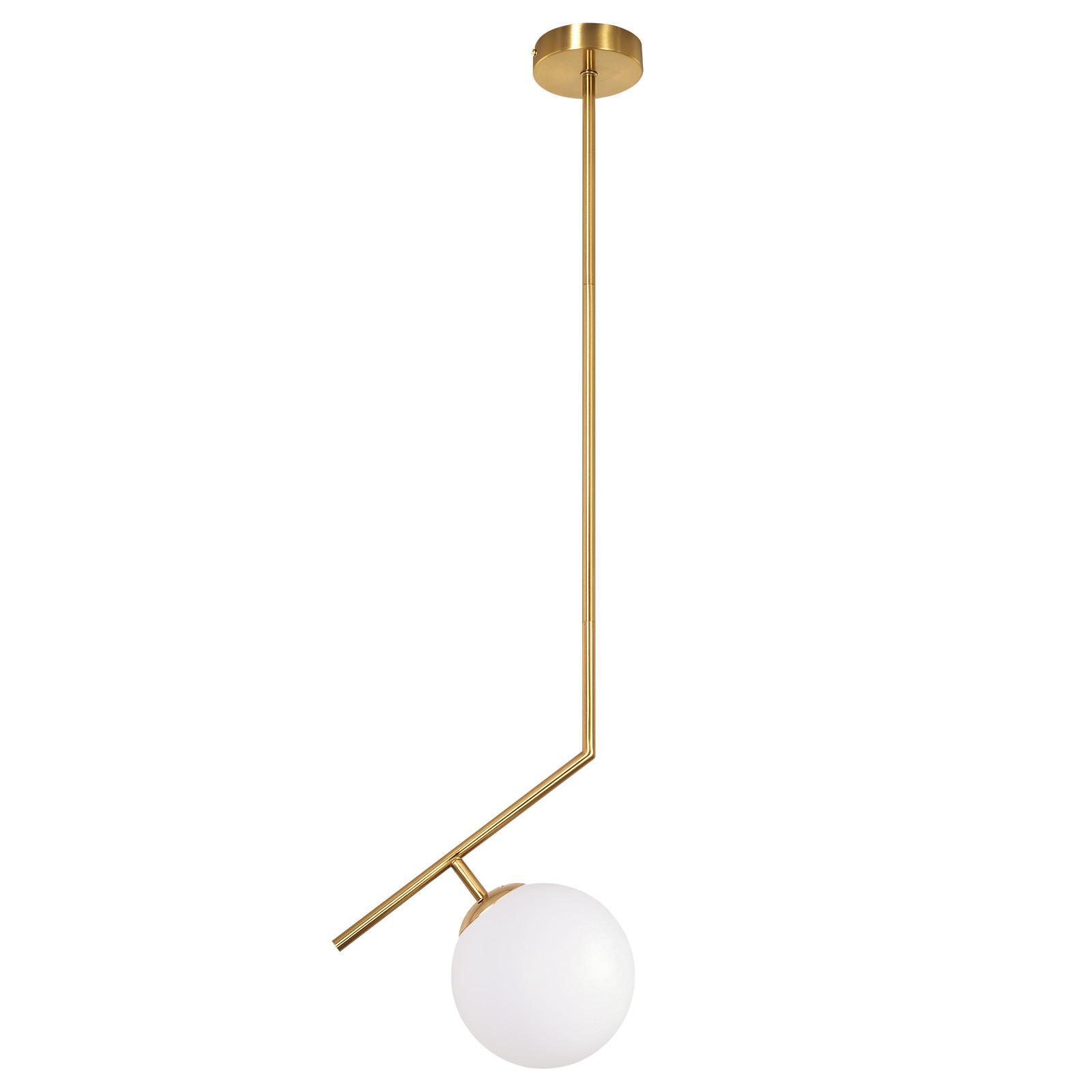 PENDELLEUCHTE Jyvith 25/15/90 cm - Goldfarben/Weiß, Glas/Metall (25/15/90cm) - ZMH