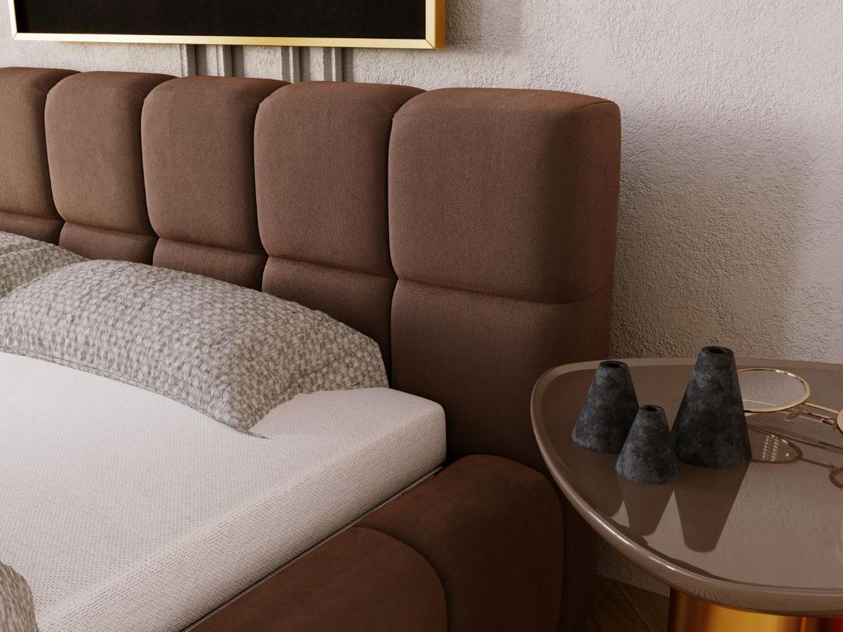 POLSTERBETT Alicante 120x200 Braun - Braun, Textil (120/200cm) - Graingold