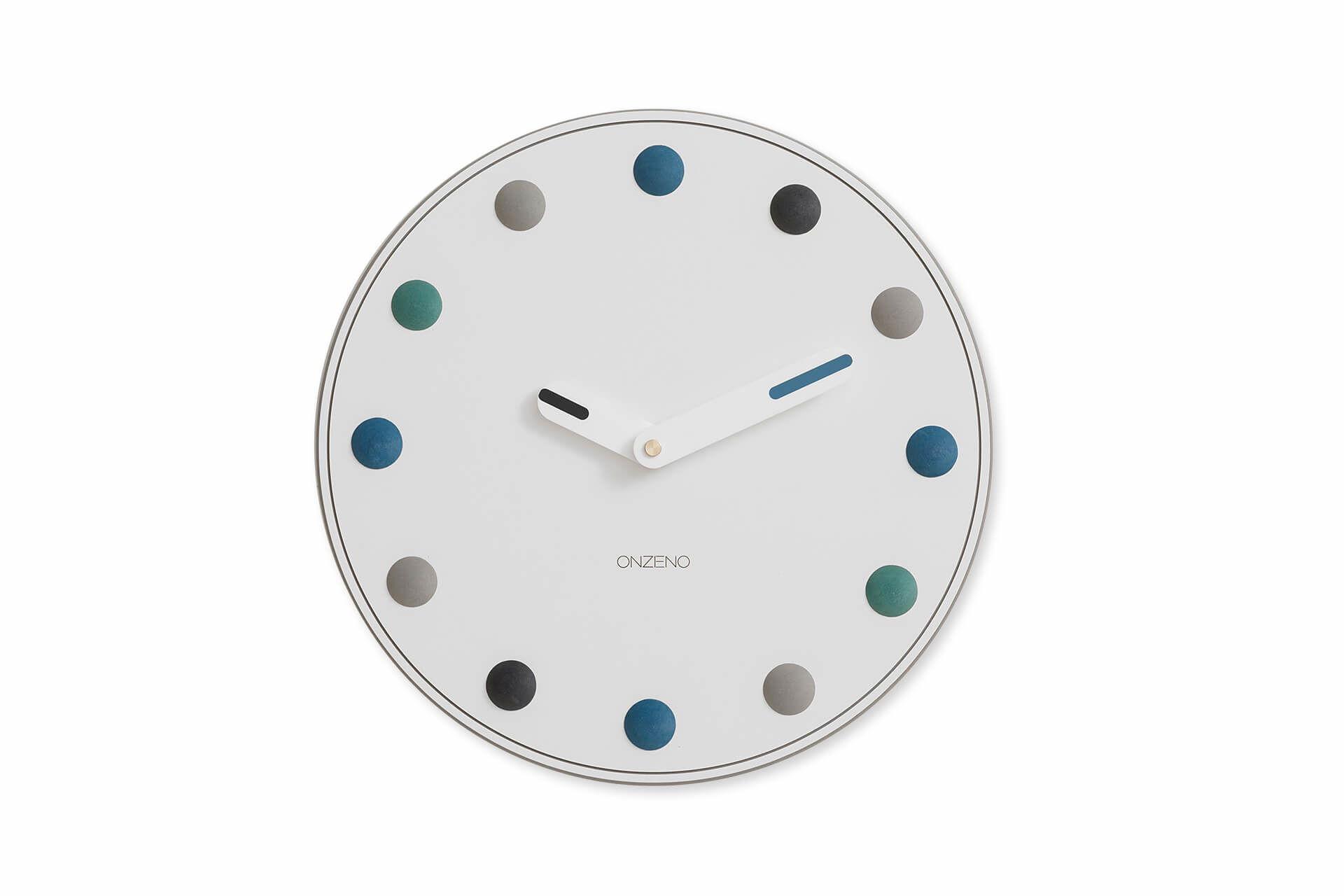 WANDUHR Design Weiß 42/42 cm - Weiß, Holzwerkstoff (42/42/3cm) - ONZENO