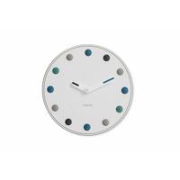 WANDUHR Design Weiß 42/42 cm - Weiß, Holzwerkstoff (42/42/3cm) - ONZENO