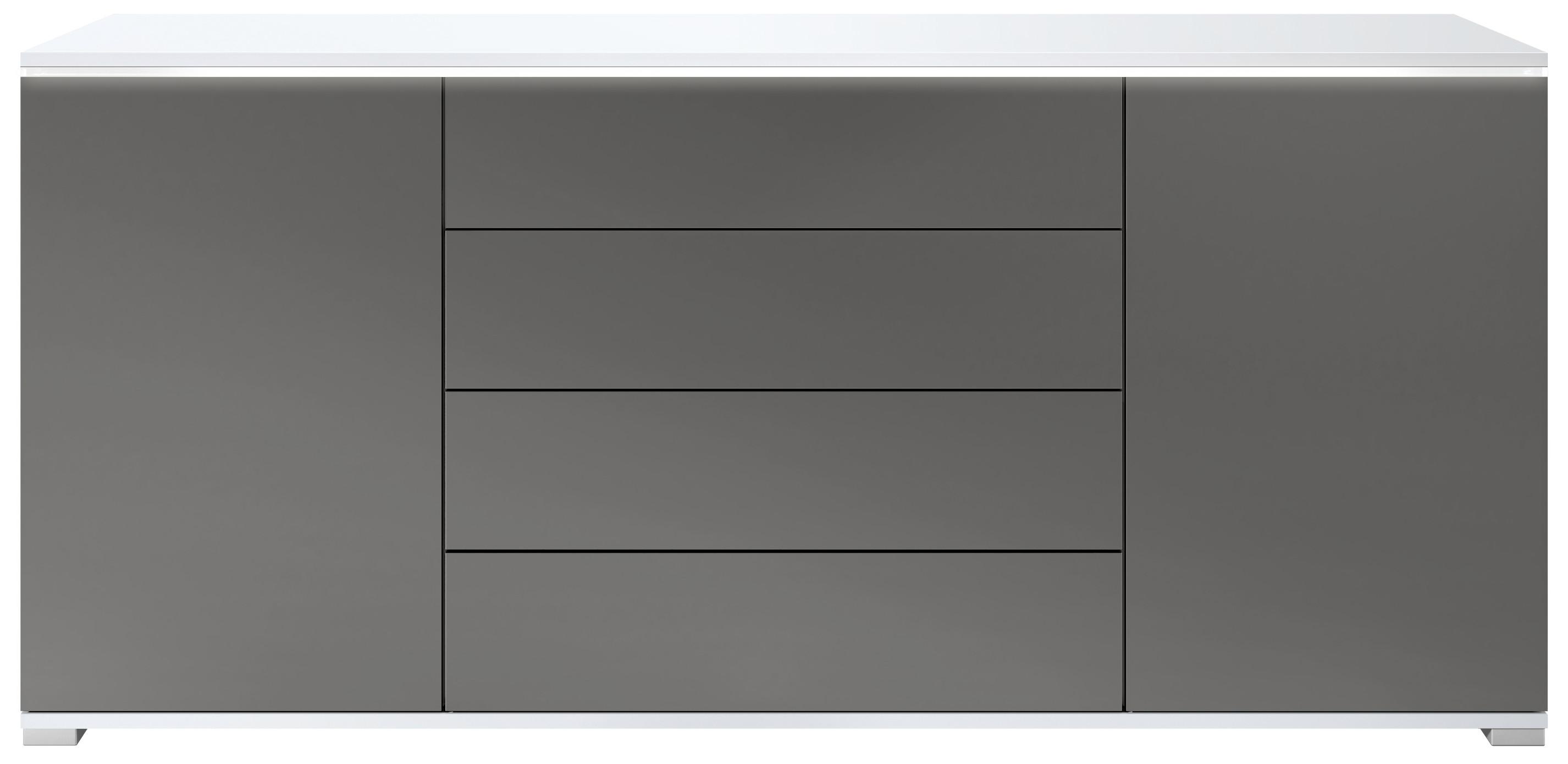 SIDEBOARD Faro Anthrazit matt - Dunkelgrau, Holzwerkstoff (166.5/75.5/35cm) - Vladon