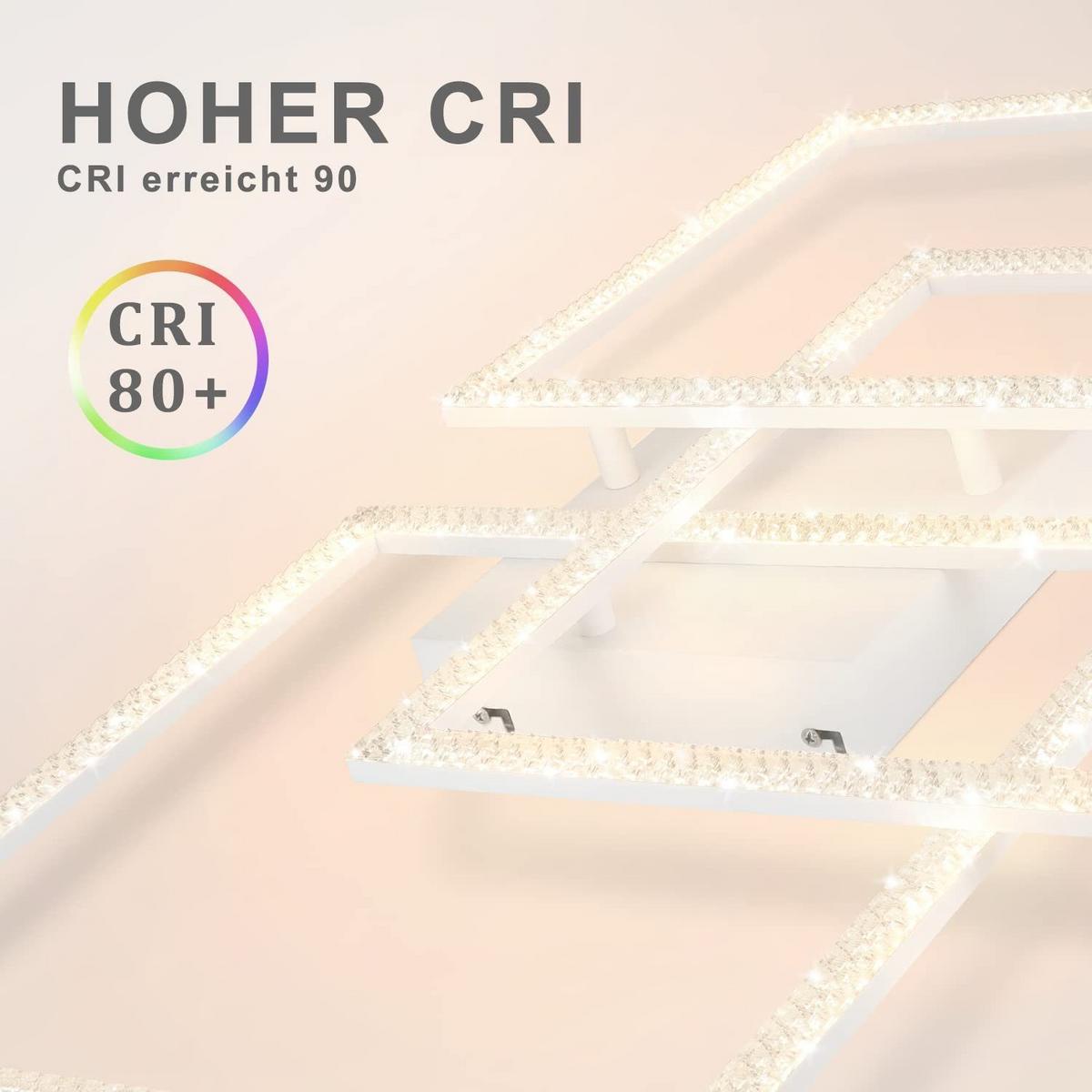 LED-DECKENLEUCHTE Brenntod 60.0/8.0/75.0 cm - Weiß, Metall (75/60/8cm) - ZMH