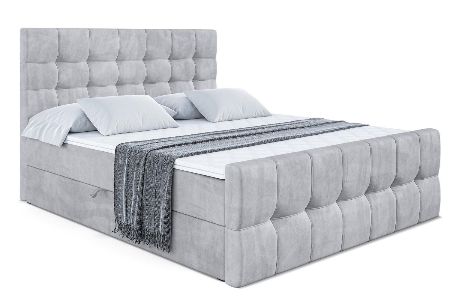 BOXBETT BERO-Z - 120 x 200 - H4 - Hellgrau - Grau, Holzwerkstoff (120/200cm) - ALTDECOR